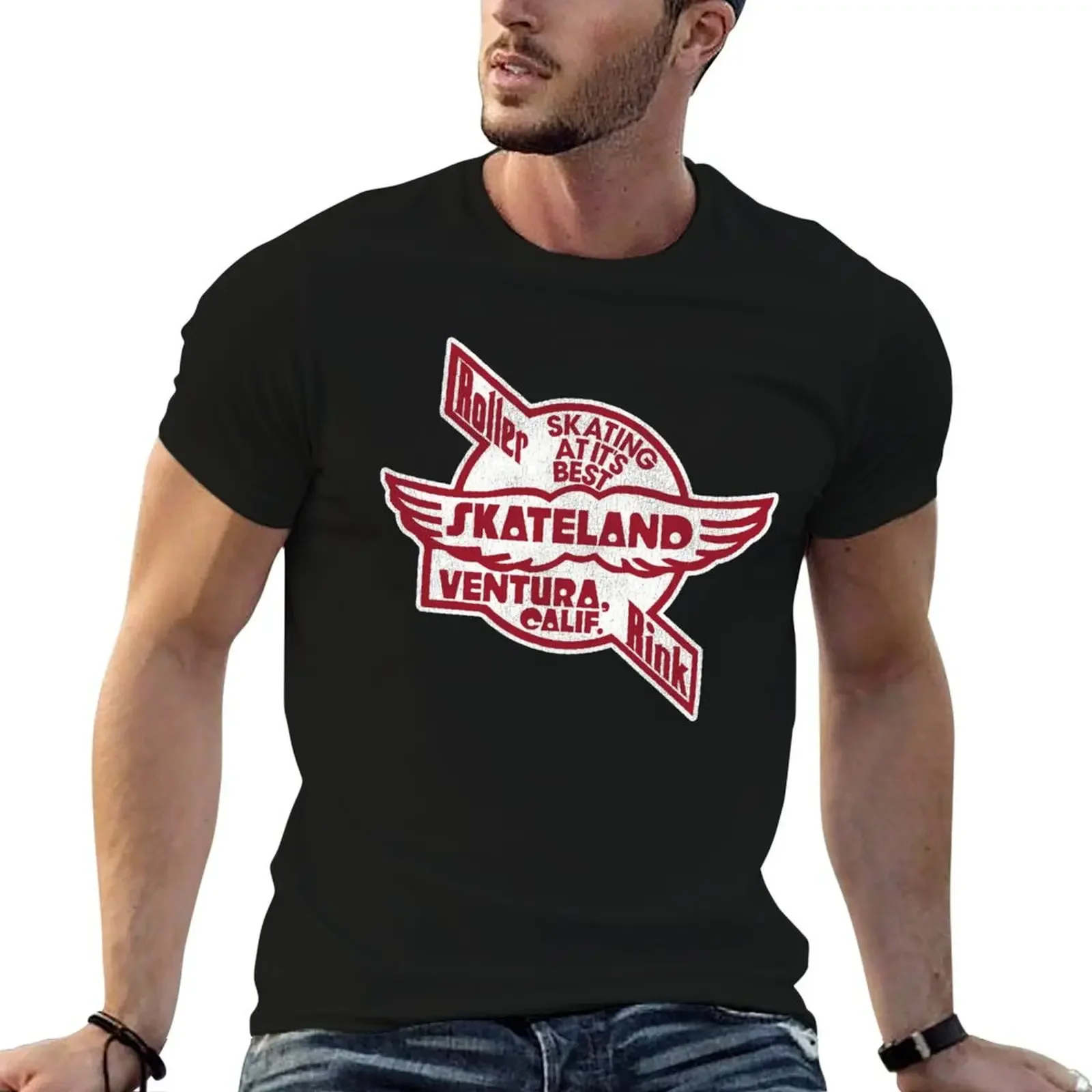 

Skateland Ventura California Vintage Roller Rink T-Shirt Short sleeve tee anime stuff workout shirts for men