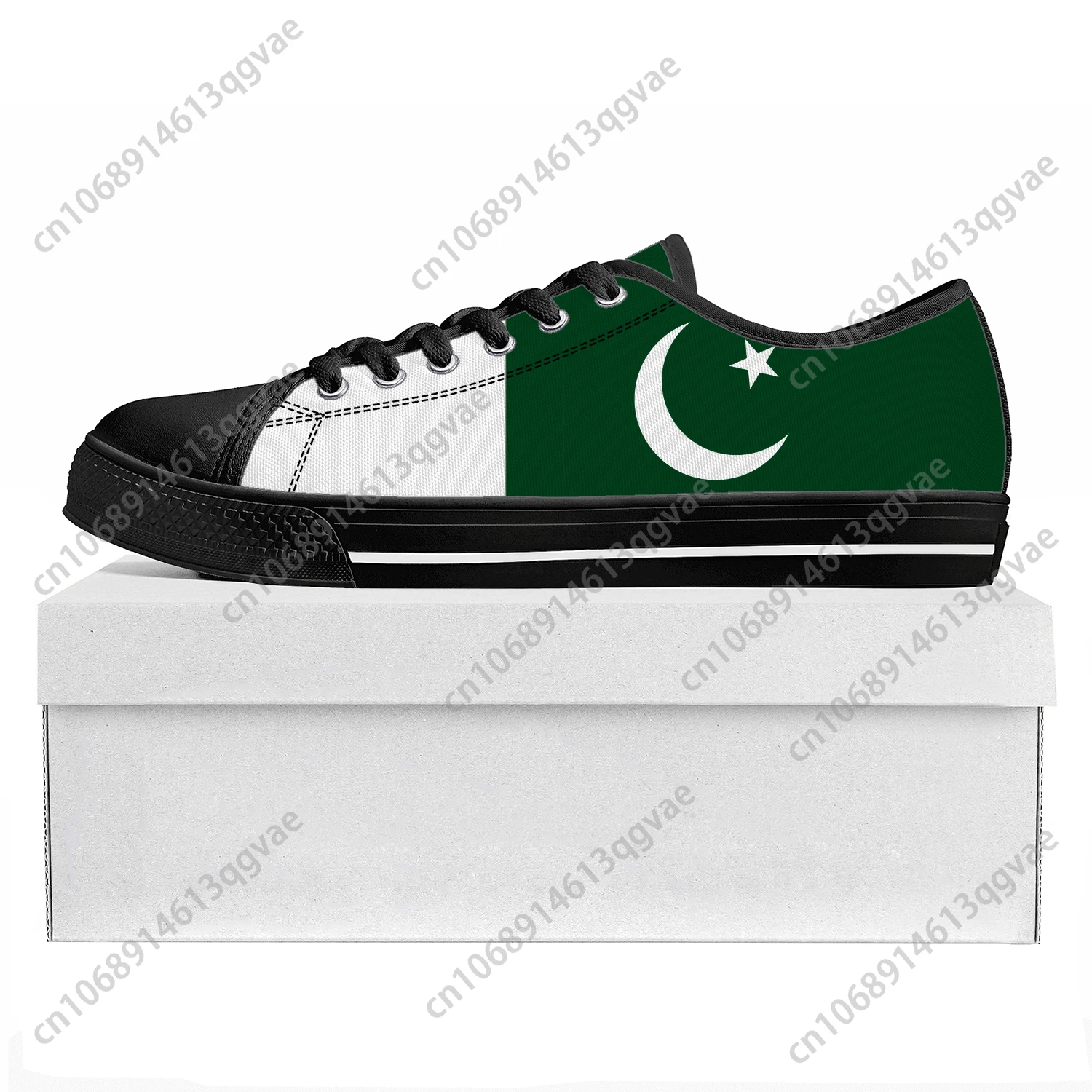 

Pakistani Flag Low Top High Quality Sneakers Mens Womens Teenager Canvas Sneaker Pakistan Prode Casual Couple Shoes Custom Shoe