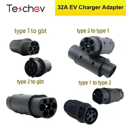 EVSE Adapter Type 2 to Type 1 EV Charger AC DC Convertor Type 1 to Type 2 For  Type2 GBT Electric Vehicle Charging Accessories