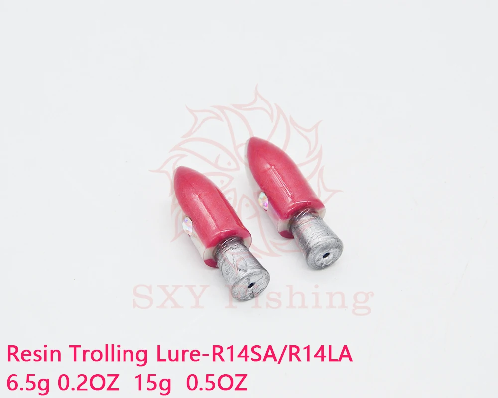 SXY 낚시 빅 게임 송진 트롤링 미끼, 2 색 샌드위치 송진, 바닷물 강 와후 루어, R14SA/LA, 다목적 강 바닷물