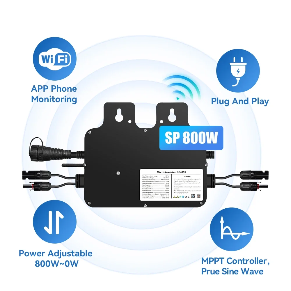 EU Warehouse China Micro Inverter Auf Youtube 800W Zero Export Device Micro Inverter Grid Tie Limiter