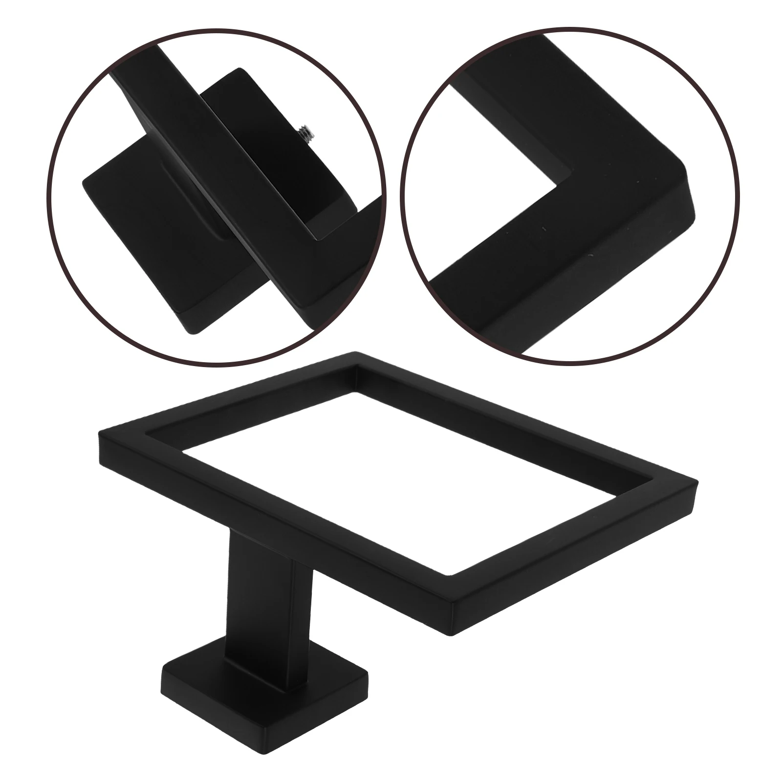 

Square Hand Towel Holder Wall Mounted Stainless Steel Bathroom Towel Ring Space Saving Organizer Bathroom Rack for Towels