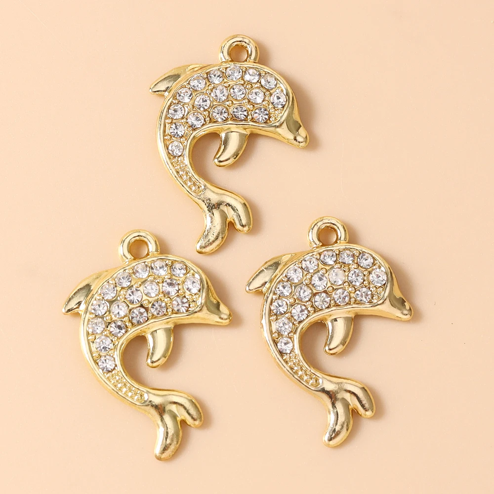 Leslie 10 Stück 17*18mm Gold- und Silberfarbene Kristall-Schaukelpferd-Anhänger für Handgefertigte Niedliche Ohrringe, Halsketten und Schmuckherstellung – Detail 13