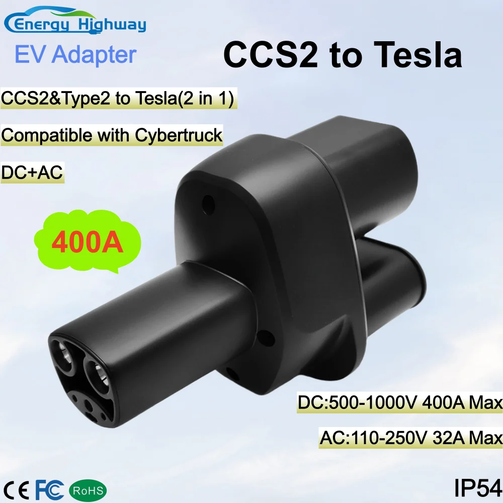 Adapter CCS2 do ładowania Tesla EV 400A CCS Combo 2 do konwertera Tesla do ładowarki samochodowej CCS2 Tesla Adaptorr