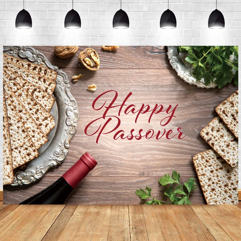 

Jewish Passover Photo Backdrop Party Pizza Bread Photograph Background Banner Decoration Prop