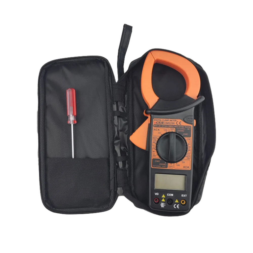 Bolsa de embalaje de herramientas de Hardware, Kit de herramientas múltiples, bolsa de multímetro Digital impermeable, bolsa de lona negra, estuche de herramientas a prueba de golpes
