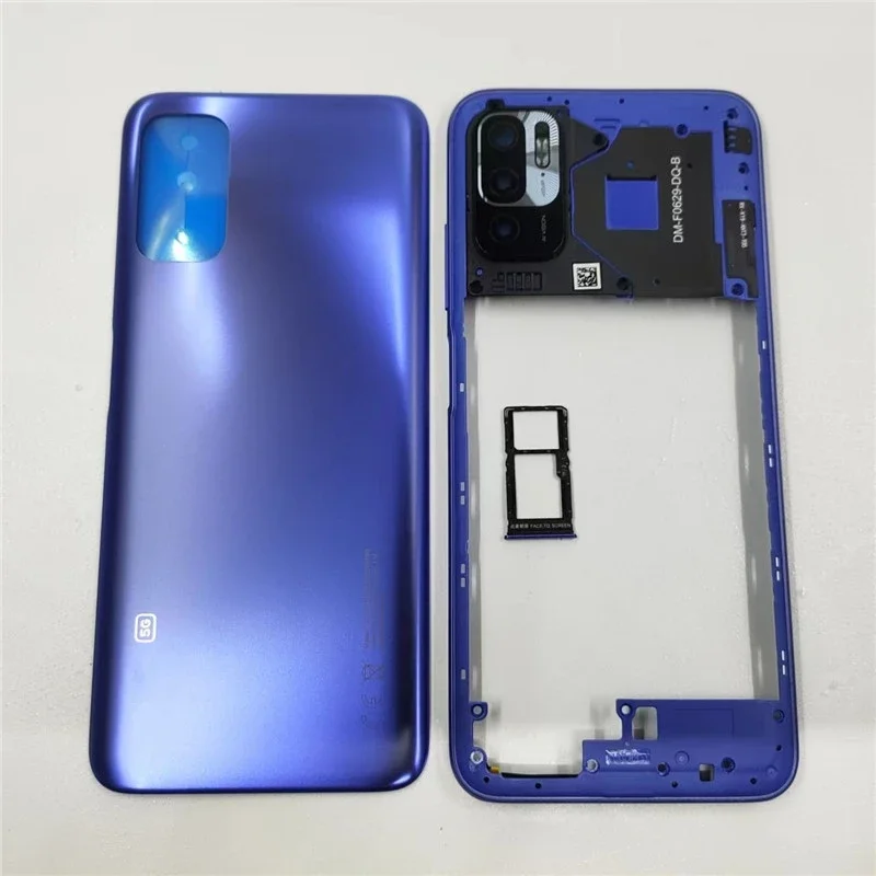 

Для Xiaomi Redmi Note 10 5G полный корпус задняя крышка корпус средняя рамка с объективом камеры детали для SIM-карты
