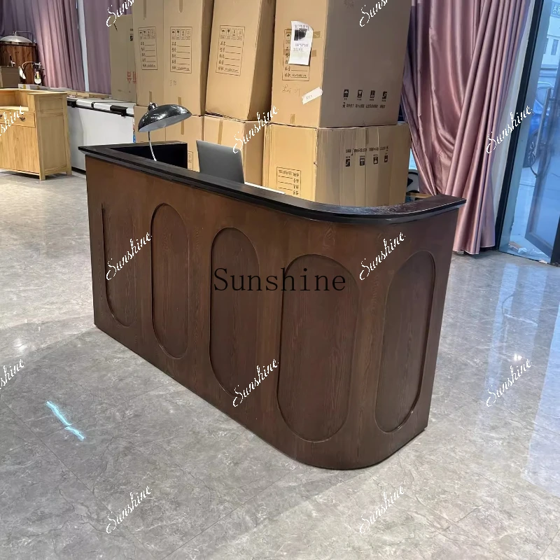 متجر لبيع الملابس أمين الصندوق طلاء بسيط لصالونات التجميل ومتجر الاستقبال TF #2