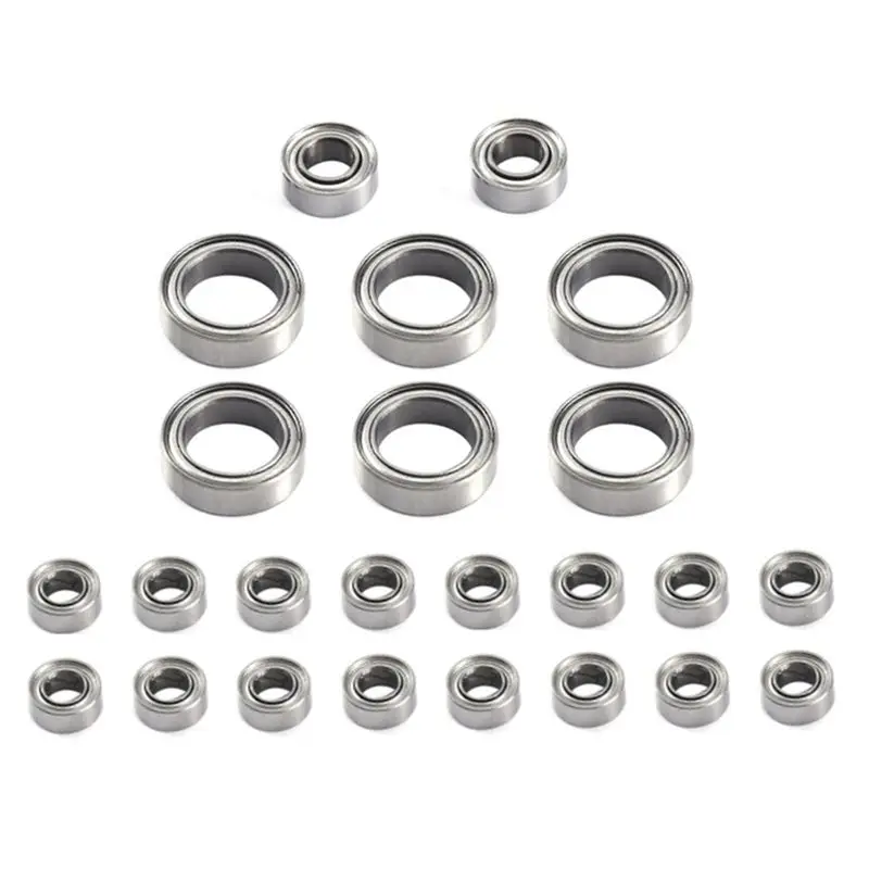 B03C-24Pcs Steel Ball Bearing Set For FMS FCX24 1/24 RC Crawler Car Upgrade Parts Spare Accessories