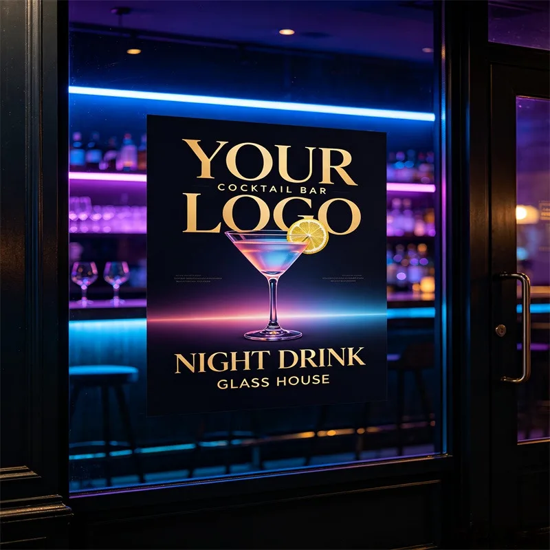 Any Size 100cm Custom Advertising Stickers Decals Texts and Patterns For Physical Store Glass And Wall Advertising Decoration