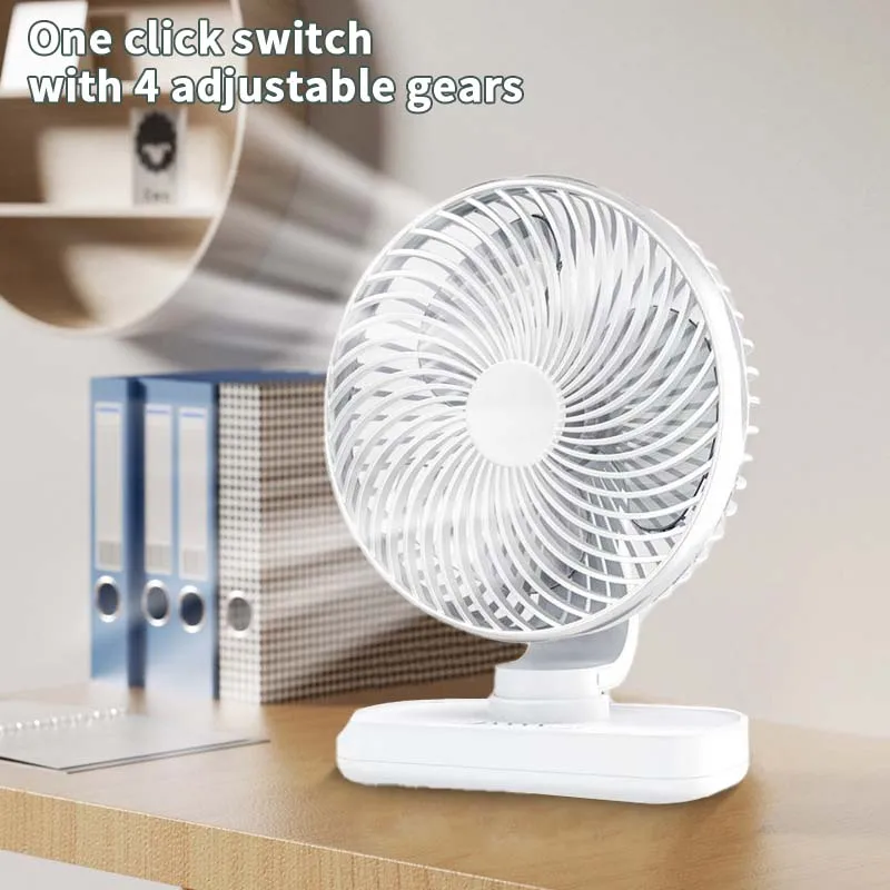 

Desktop fan office home dormitory mini fan USB charging long battery life shaking head fan desktop fan