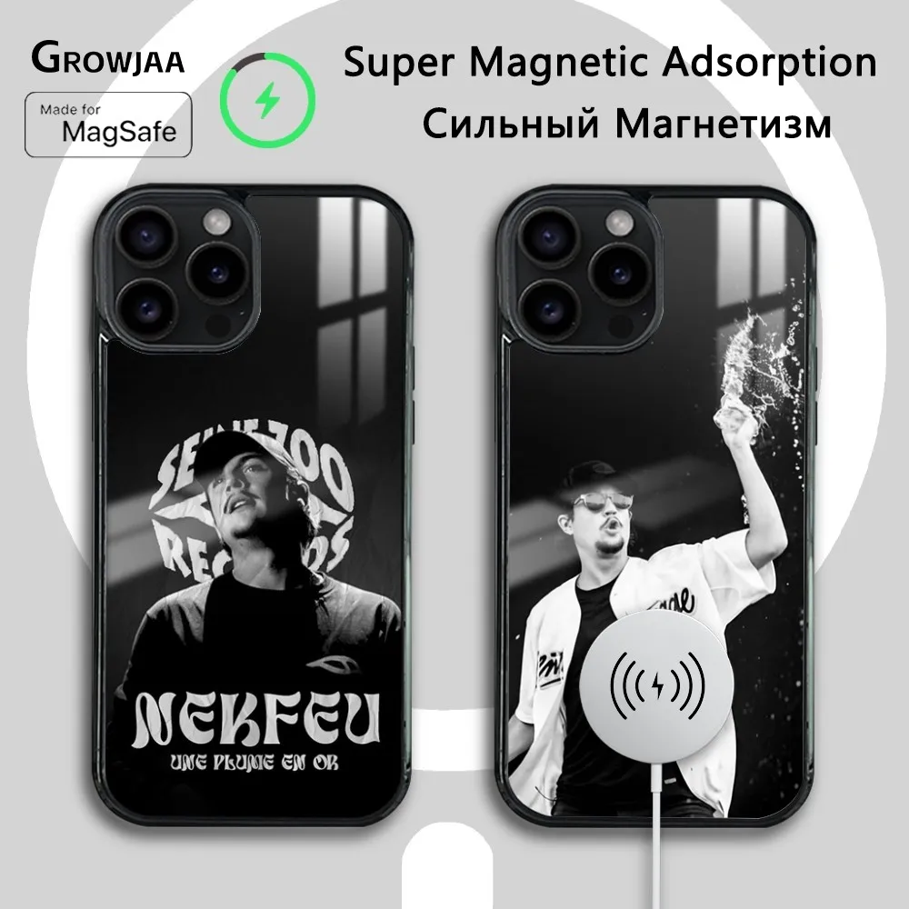 N-Nekfeu Ken Samaras Rapper Phone Case For iPhone 16 15 14 13 12 11 Pro Max Plus Mini Magsafe Mirror Wireless Magnetic Cover