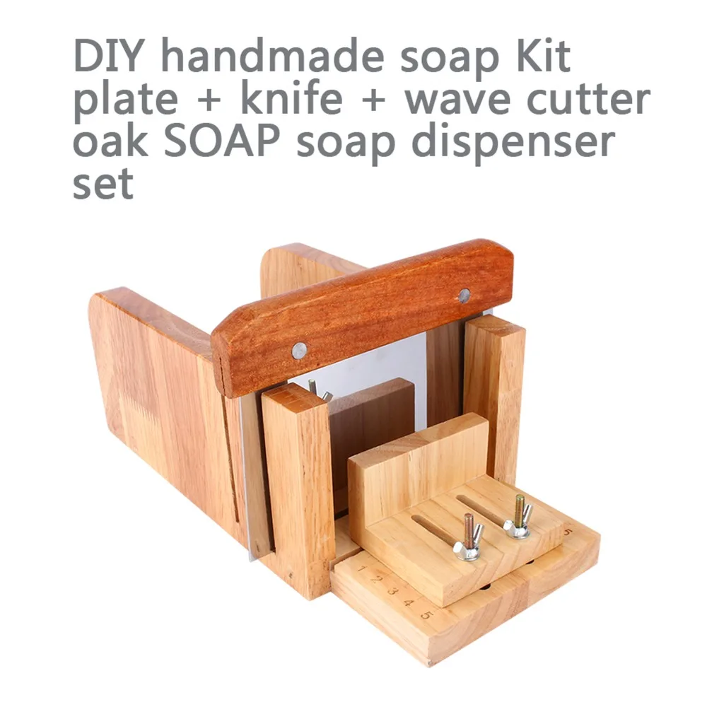 Oak wood material Soap Cutter Integrated cutting table Dual groove design Soap Cutting Bench Tool set combination