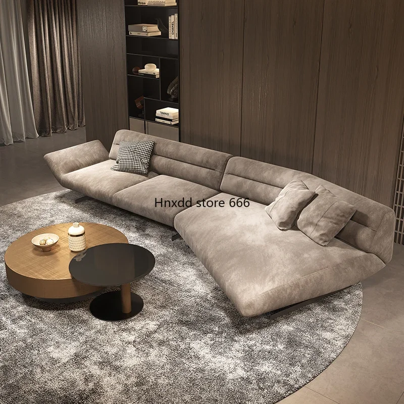 Modern light luxury living room Italian minimalist special-shaped technology cloth sofa