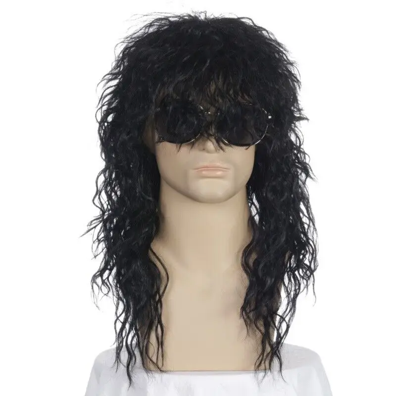 Mens Long Natural Halloween Synthetic Fancy Party Wig