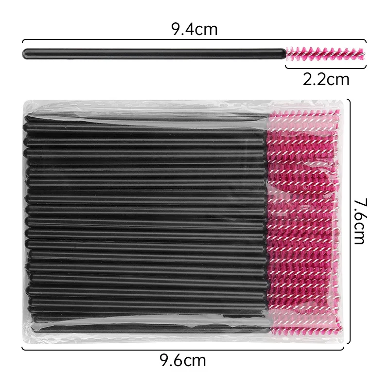 50pcs Disposable Makeup Brush Eyelash Microbrush Mascara Wands Cosmetics Applicator Eyebrow Comb Lash Extension Supplies Tool