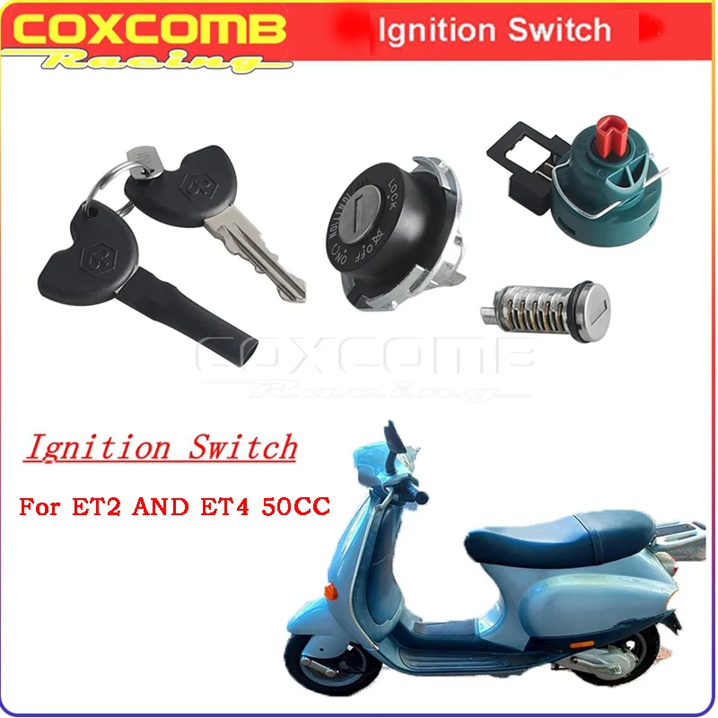 

Комплект замков зажигания для мотоциклов ET2 ET4 50cc, металлические и пластиковые запасные части, прямая замена, простая установка.