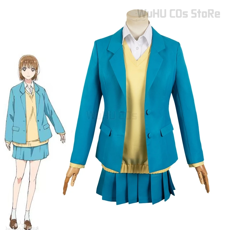 

Anime Box Roleplay Kano Chinatsu Cosplay Costume Women Blue School Uniform Coat Jk Skirt Outfits Halloween Carnival Party Suit