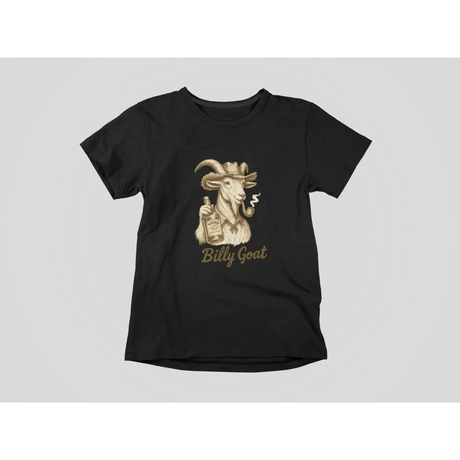 Billy Goat Moonshine T Shirt Funny Hillbilly Farm Retro Country Image 1 of 4 vintage Washed Breathable Slightly Stretched