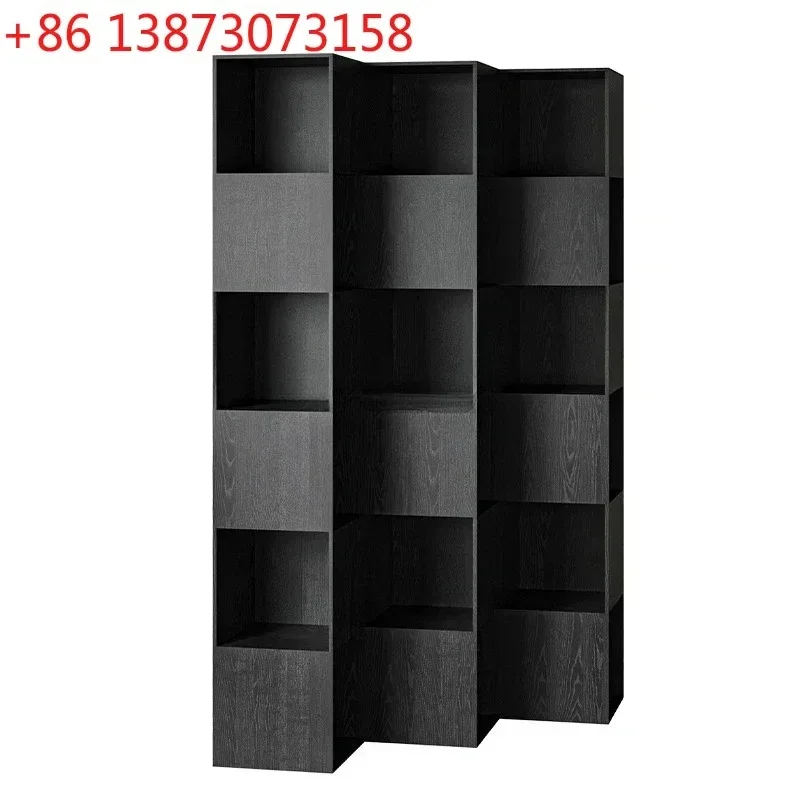 

1*Minimalist Solid Wood File Cabinet Business Bookshelf Floor Storage Rack Integrated Wall Display Cabinet