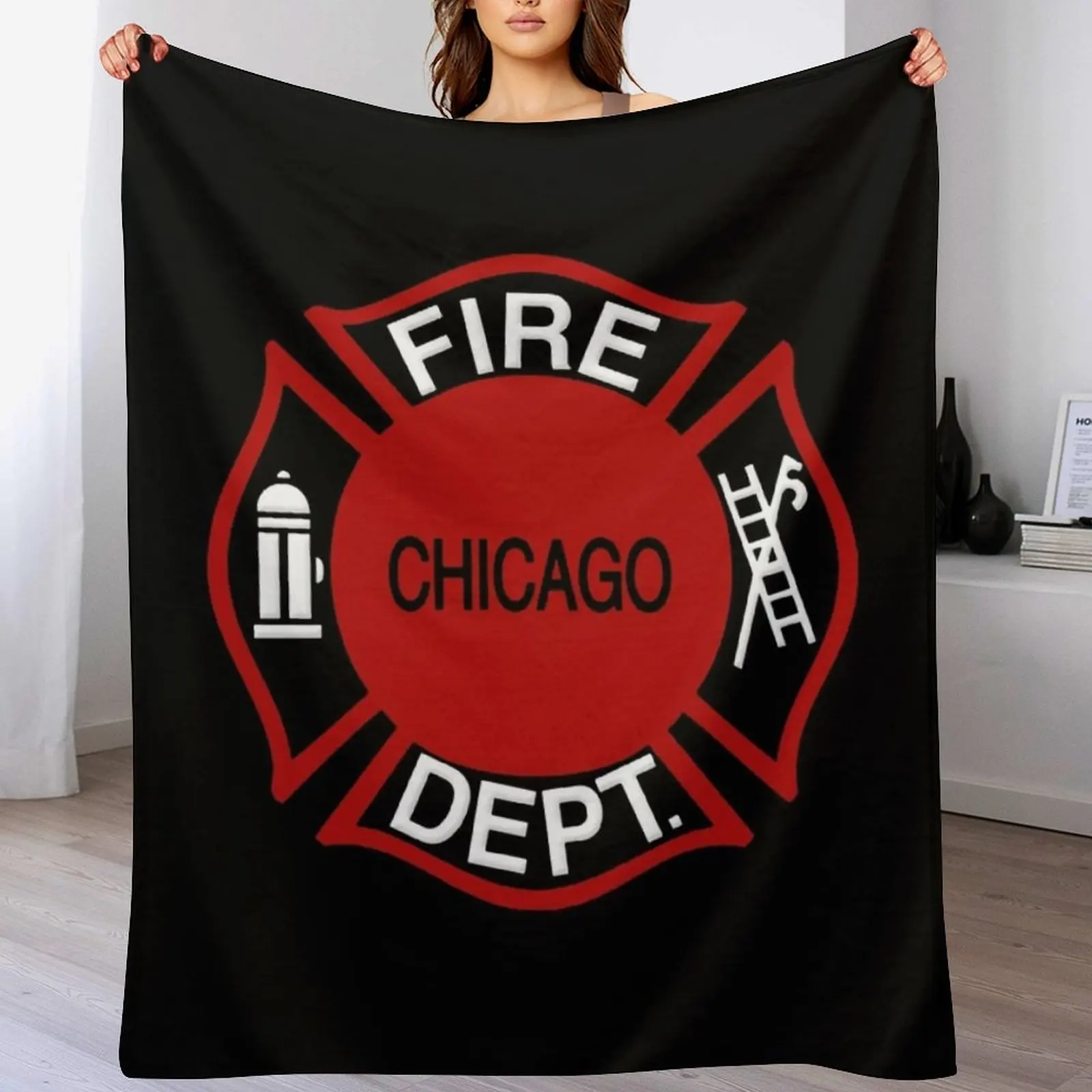 CFD Chicago Fire Department Throw Blanket Summer Cool Breathable Blanket for Sleeping