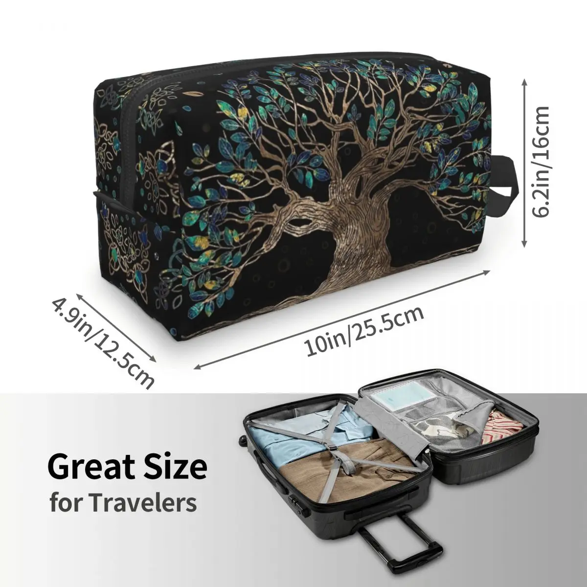 

Tree Of Life -Yggdrasil Golden And Marble Pencil Case for Boy Girl Pen Box Pencil Bag Stationery Supplies Women Cosmetic Bag