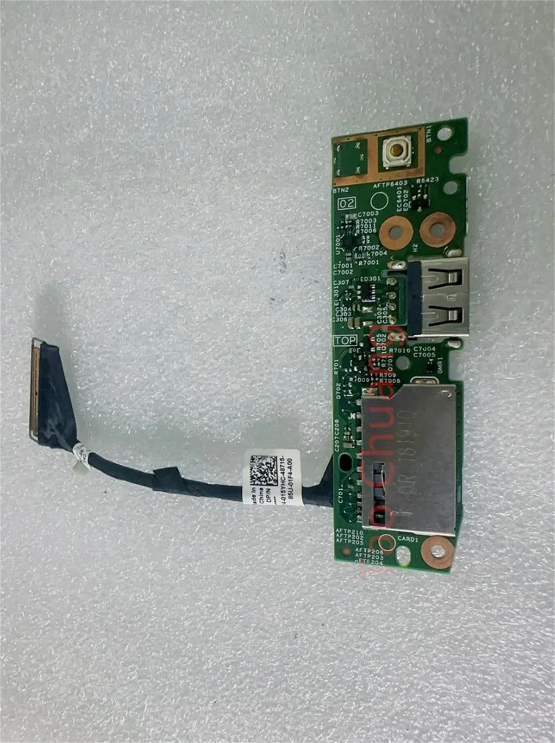 015YHC FOR DELL Inspiron 14 5482 2-in-1 USB SD card reader power button board 17B85-1 02Y03W