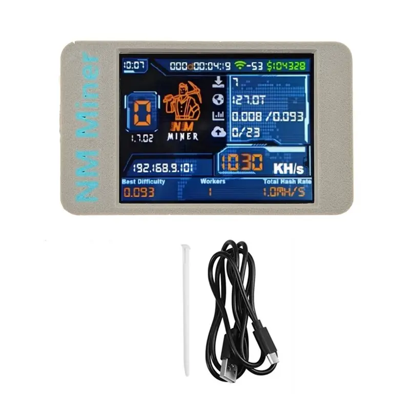 新登場！1030KH/S Nerdminer PRO Nmminer BTC ソロマイナー ビットコイン暗号ソロロトマイナー 2.8インチカラーディスプレイマイナー