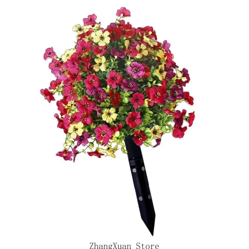 Langlebiger ABS-Rasenpfahl mit Veilchenblüten, perfekt für die Verbesserung von Blumenbeeten Garten, 3 x – Detail 9