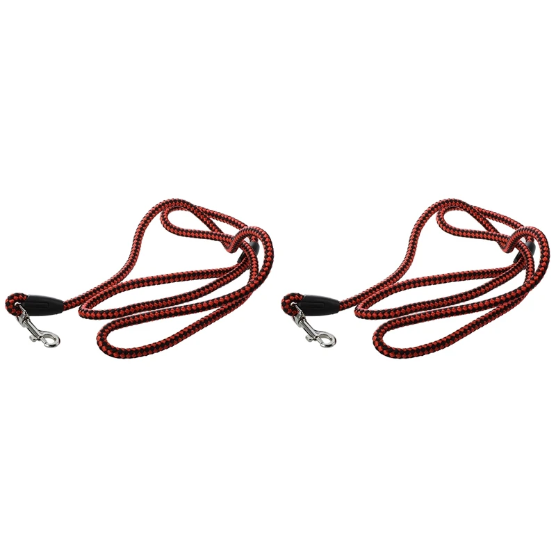 

2X Artificial Leather Braid Dog Leash - S