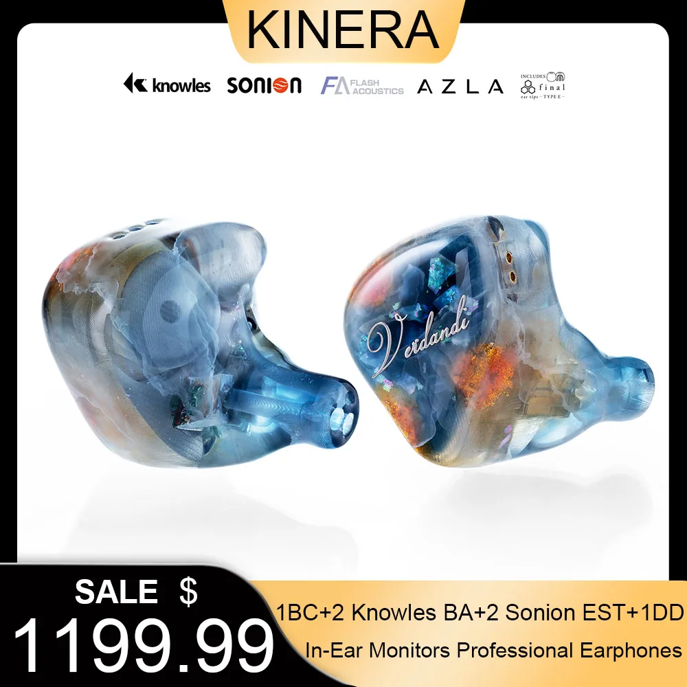 

New Kinera Imperial Verdandi 1BC+2 Knowles BA+2 Sonion EST+1DD In-Ear Monitors Professional Earphones for Stage Studio Musicians