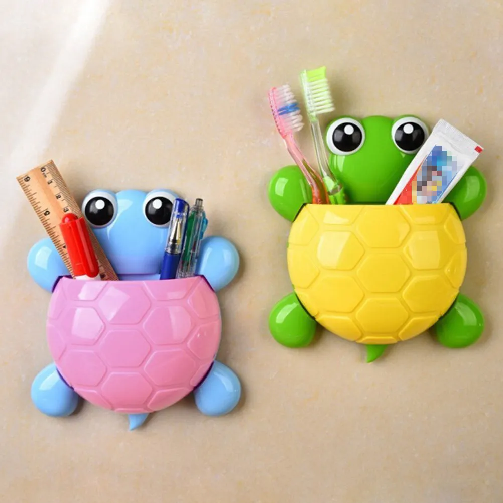 

Набор из 2 желтых держателей для зубных щеток на присосках для ванной комнаты, настенный, многофункциональный органайзер для зубных щеток