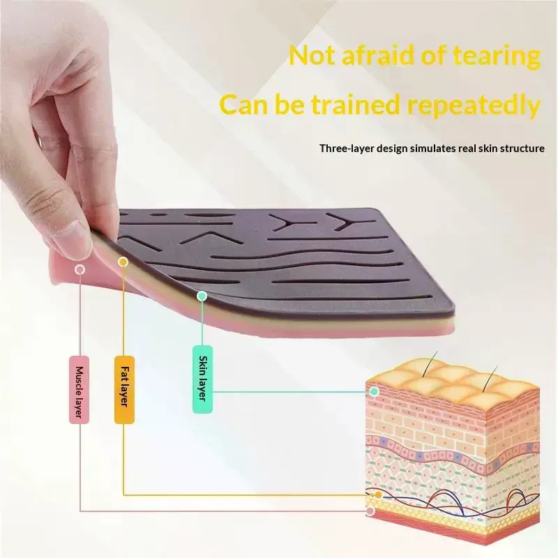 

Silicone Skin Pad Suture Training Surgical Wound For Surgeon Medical Practice Training Traumatic Suture Practice Skin Use