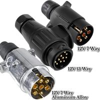 Durable 7 Pin 13 Pin Plug Trailer Truck Towing Electrics 12V Connector EU Plug Professional Replacement For Car Truck Caravan
