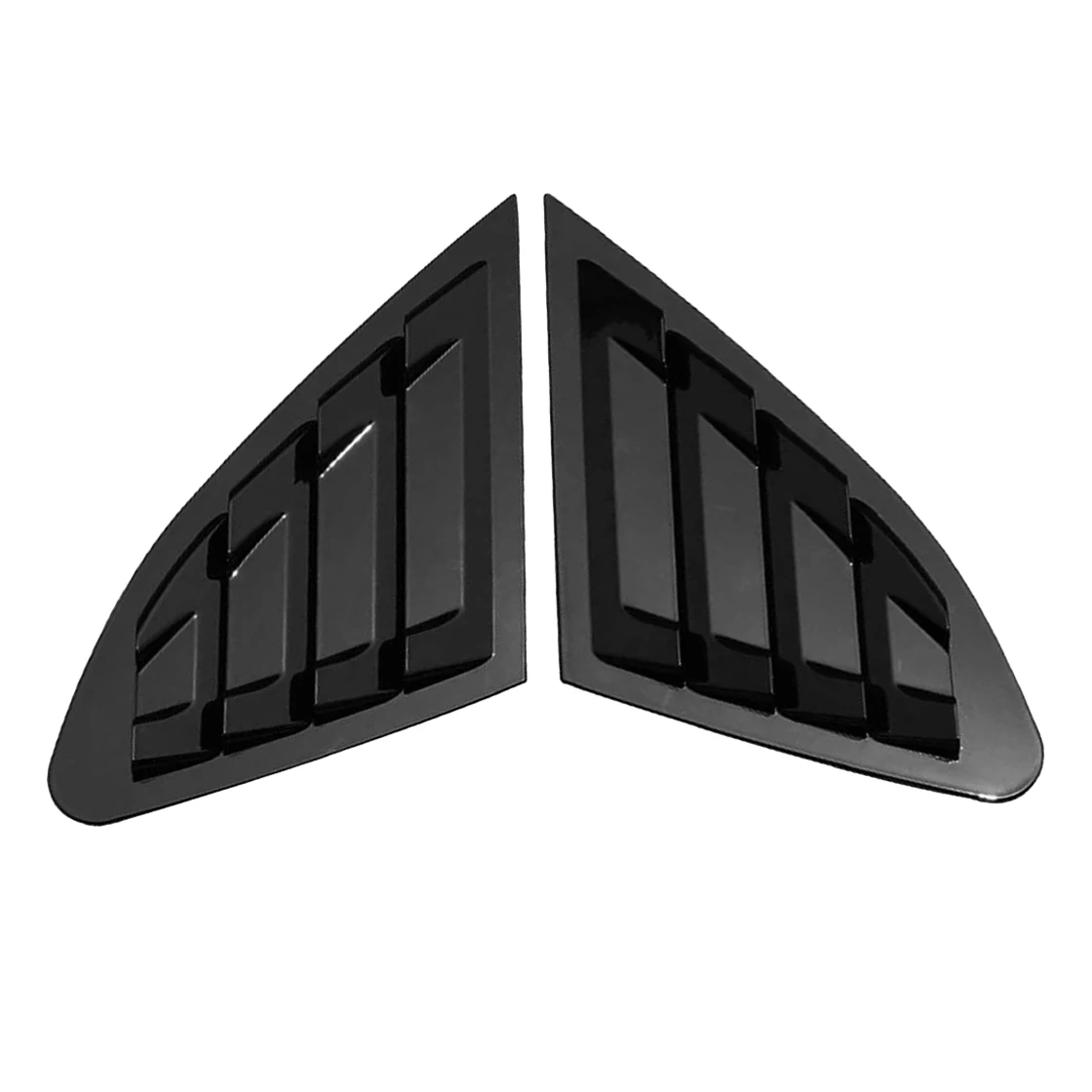 Car Glossy Black Rear Window Louver Shutter Cover Trim for Chevrolet Malibu 2016 2017 2018 2019 Window Side Vent Trim