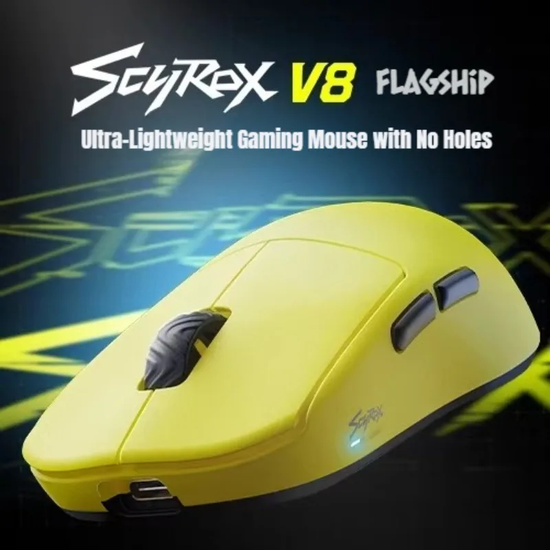 

Scyrox V8 Esports Mouse Non Porous Lightweight Pixart3950 Dual Mode Wireless Mouse Suitable for Small and Medium Sized Hands