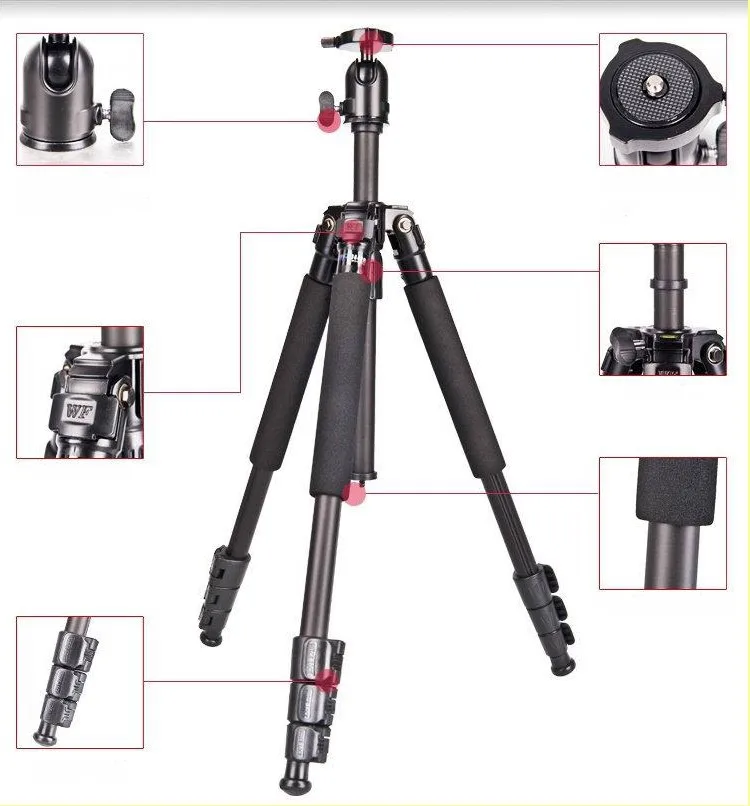 

Weifeng WF-3642B DV SLR Tripod Photographic Equipment Weifeng Tripod Weifeng 3642b 3642 Traveler Tripod