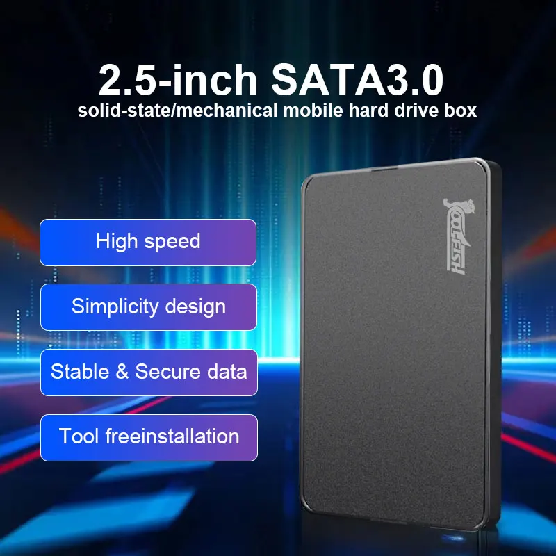 Coolfish Hard Drive Box High-speed Usb 3.0 2.0 Suitable For 2.5-inch Portable Computer Mobile Phone External Hard Drive Ssd