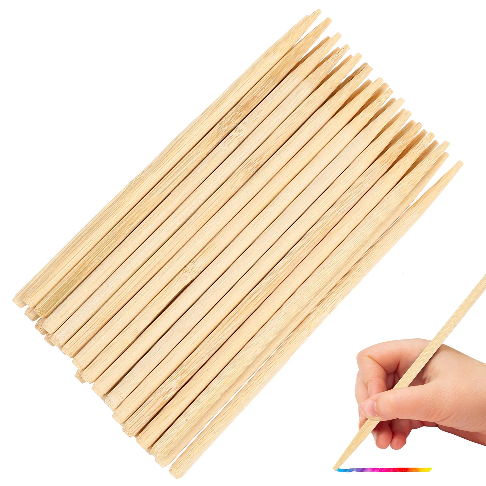 30 Pcs Scratch Painting Tools Wood Sticks Scratching Drawing Stylus Multi-purpose Kids Wooden