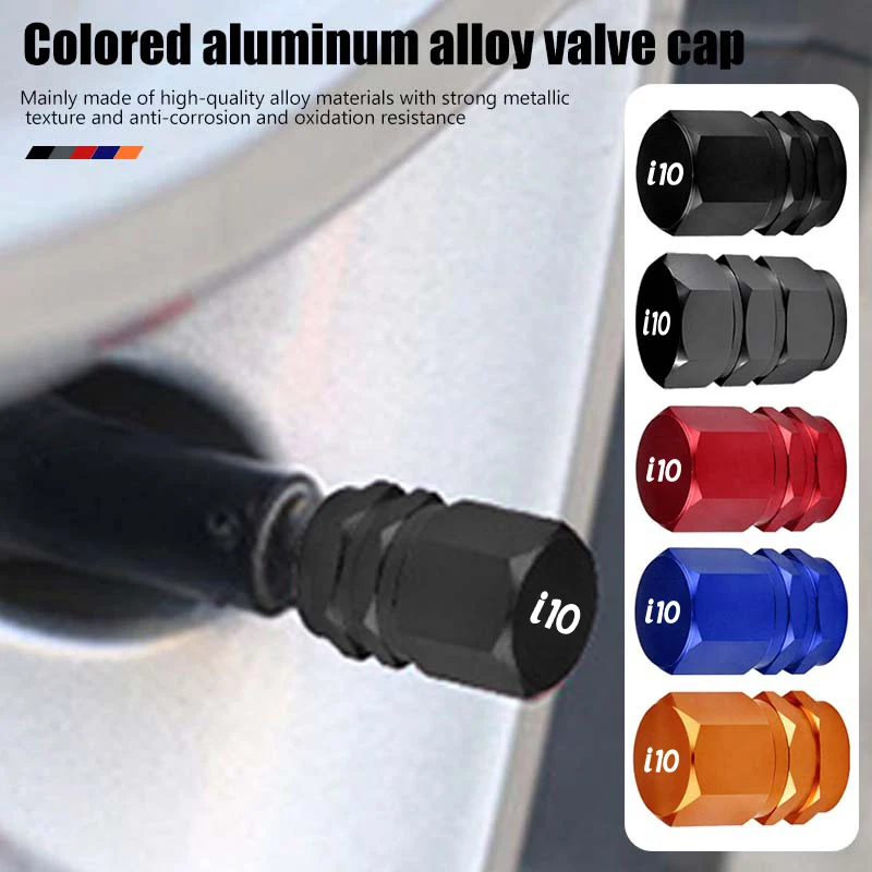 Автомобильная водонепроницаемая пылезащитная крышка клапана для шин, защитная крышка, противообрастающие аксессуары для Hyundai Getz N Line GDI Venue Nexo i10 Автомобильная водонепроницаемая пылезащитная крышка клапана для шин, защитная крышка, противообрастающие аксессуары для Hyundai Getz N Line GDI Venue Nexo i10