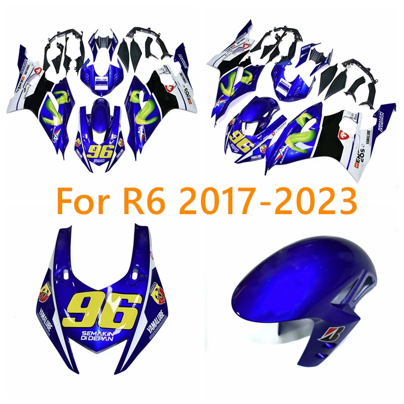 Chinese Motorcycle Fairing Set for Yamaha 2017 2018 2019 2021 2022 2023 YZFR6 17-23 YZF R6 Injection Full Cowling Bodywork Blue