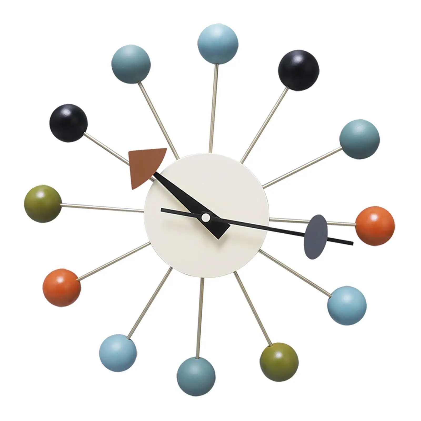 Wall Clock Non Ticking Silent Multicolor 13 inch Clock Decorative Living Room Bedroom
