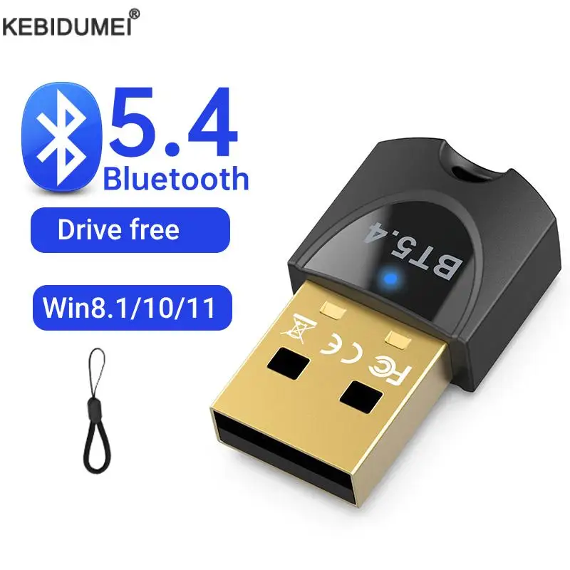 USB Bluetooth 5.4 Adapter Transmitter Bluetooth Receiver Audio Bluetooth Dongle Wireless USB Adapter for Computer PC Laptop