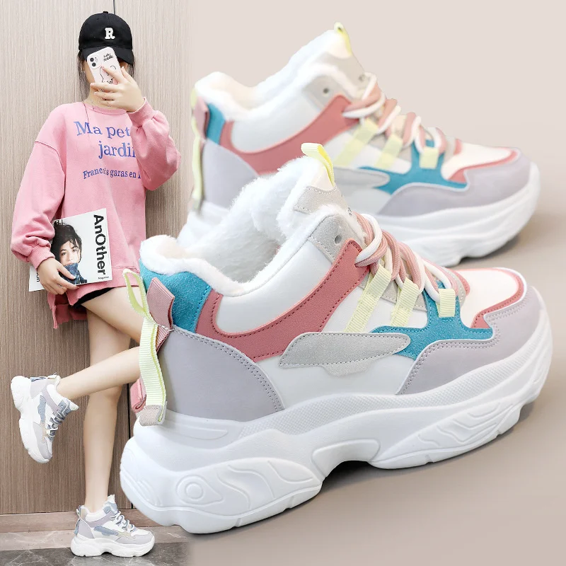 

2023 New Women Shoes Chunky Sneakers Comfortable Breathable Sport Fashion Autumn Winter Platform Sneakers