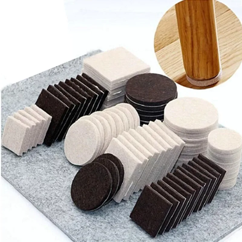 وسادات كرسي من اللباد ذاتي اللصق ، واقي أرضي مستدير ومربع ، سجادة قدم من وسادة الوفير الصامت ، سجادة 80 ، أرجل ،