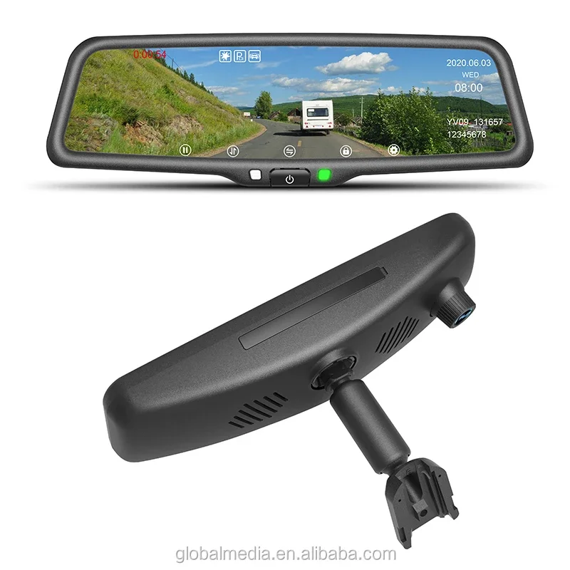 Car Rearview Mirror with Super Night Vision HD Auto Rearview Mirror with Waterproof Backup Cam era