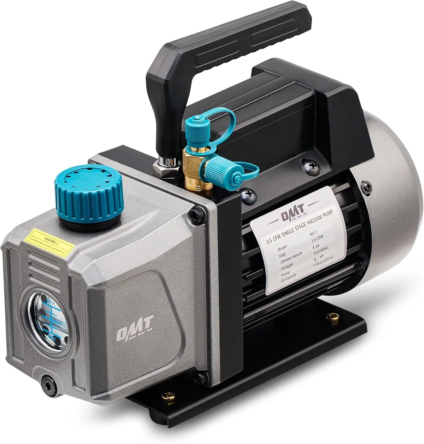 

3.5 CFM 1/4 HP Single Stage Vacuum Pump for HVAC AC Refrigerant R12 R22 R134a R410a R502, Auto AC Vacuum Kit with Oil