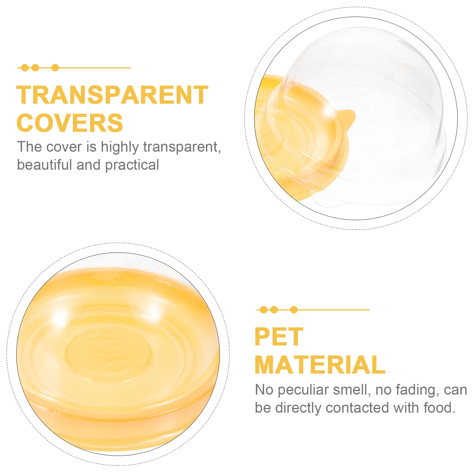 

100pcs Egg Yolk Crisp Packaging Box Clear Dome Moon Cake Containers Plastic Boxes for Dessert Shop Home Party Use