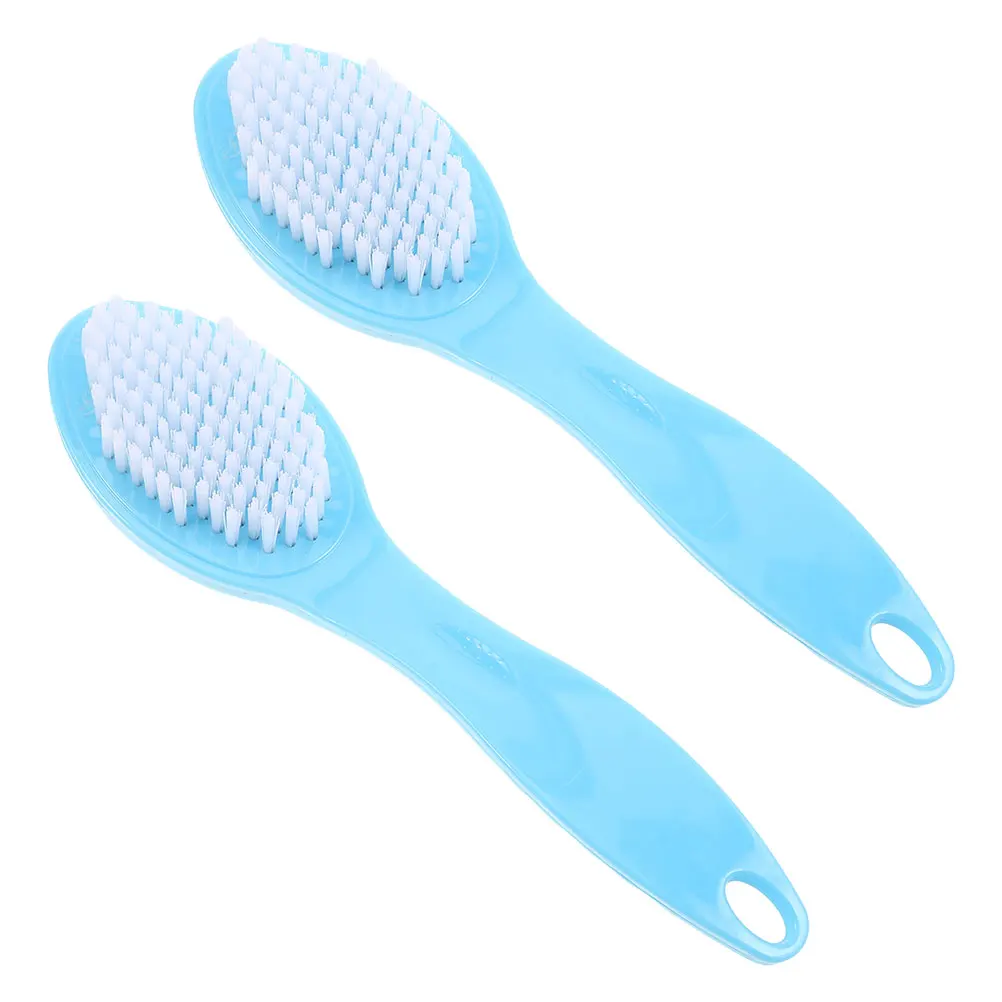 

2Pcs Double Side Foot File Scrubber Dead Skin Removal Ergonomic Handle Pumice Stone Brush Foot Care Exfoliator File Home