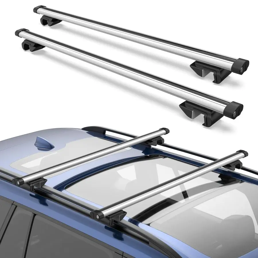 

Universal Roof Rack Cross Bars Compatible for car with Raised Side Rails Max 47 inch Width Aluminum Adjustable Rooftop Luggage C